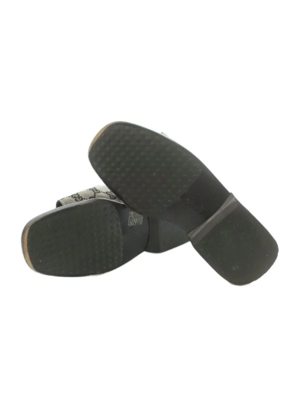 Gucci GG Canvas Slide Sandals 40 Black